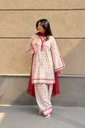 Women's White Floral Printed Farshi Suit Set with Dupatta | Elegant Ethnic Kurta Palazzo Set